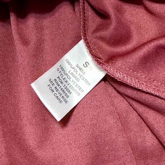 Dress Forum Gold Metallic Pleated Belted Mini Dress Size S Mauve NYE Holiday NWT - Picture 13 of 14